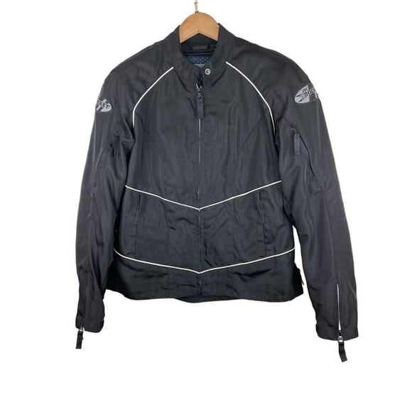 Joe Rocket Girl Women's L Black Padded Nylon Motocycle Bike Riding Jacket - Picture 1 of 14